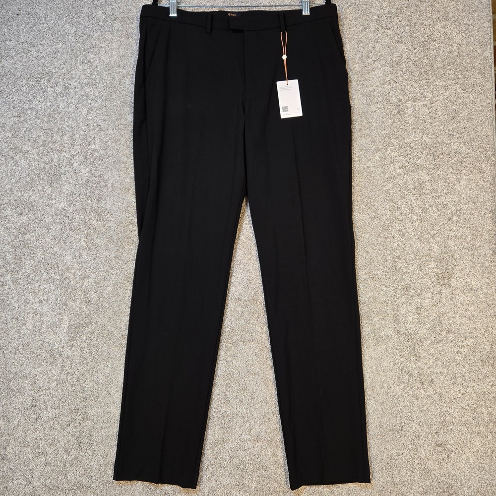 Quince Performance Stretch Dress Pants Mens 36x32 slim fit Black NEW